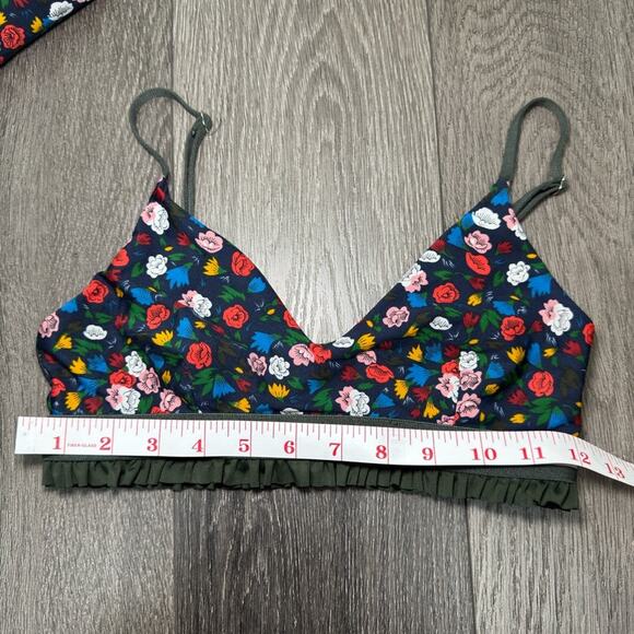 The Upside Royal Garden Floral Ruffle Midi Yoga Pants & Ballet Bra Set Size 6 - Picture 16 of 16